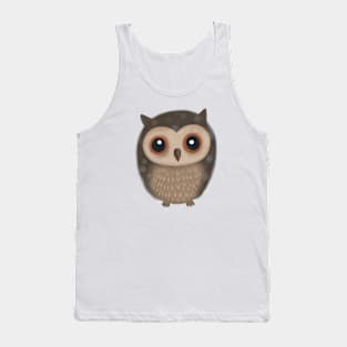 Cute Owl Drawing Tank Top